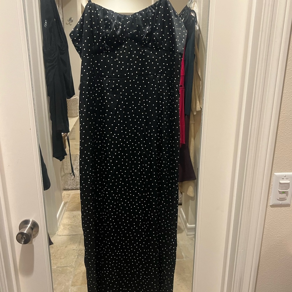 Zara Black Dress with White Dots